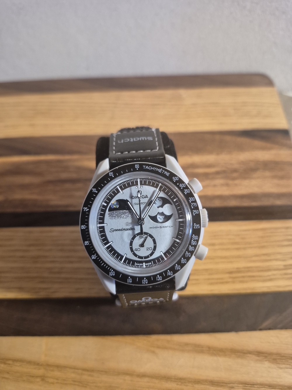 COPY Omega Speedmaster MoonSwatch White and Black Chronograph